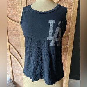 LA Dodgers vintage Black Graphic Muscle Tee